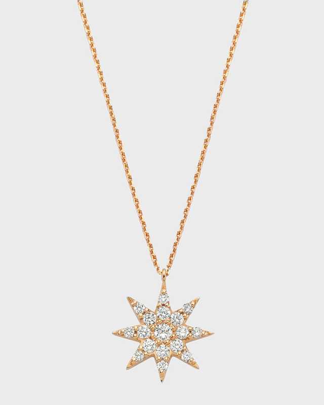 Venus Star 14k Diamond Pendant Necklace